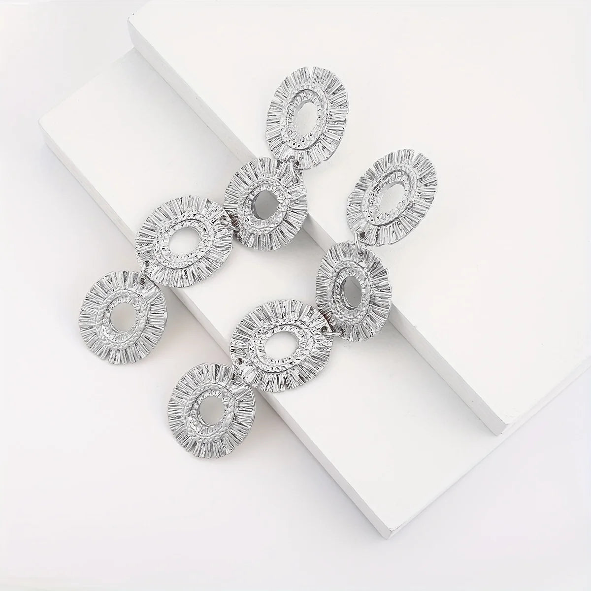 Golden Hollow Flower Earrings