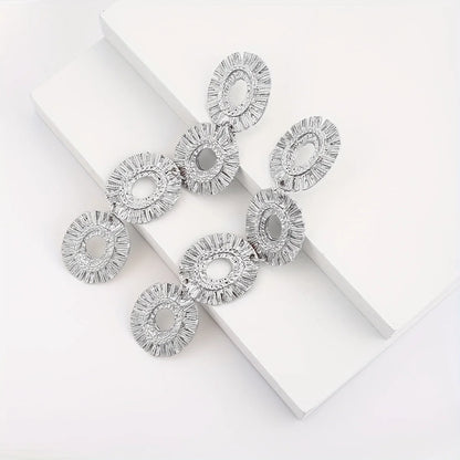 Golden Hollow Flower Earrings