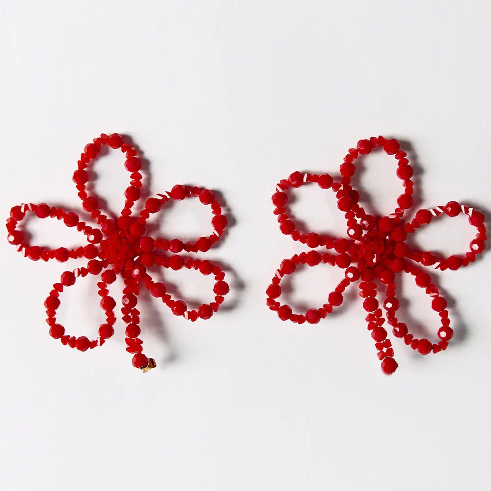 Boho Crystal Blossom Earrings