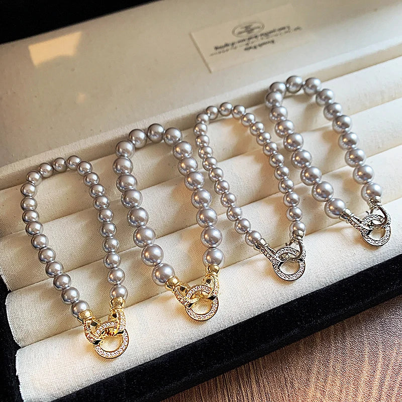 Micro Zircon & Pearl Charm