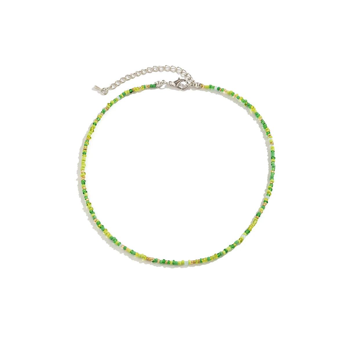 Bohemian Mixed Color Seed Bead Necklace