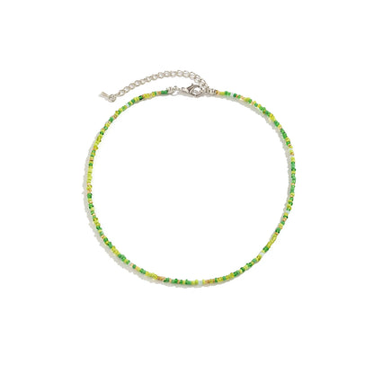 Bohemian Mixed Color Seed Bead Necklace