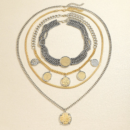Vedawas Trendy Medallion Necklace Set
