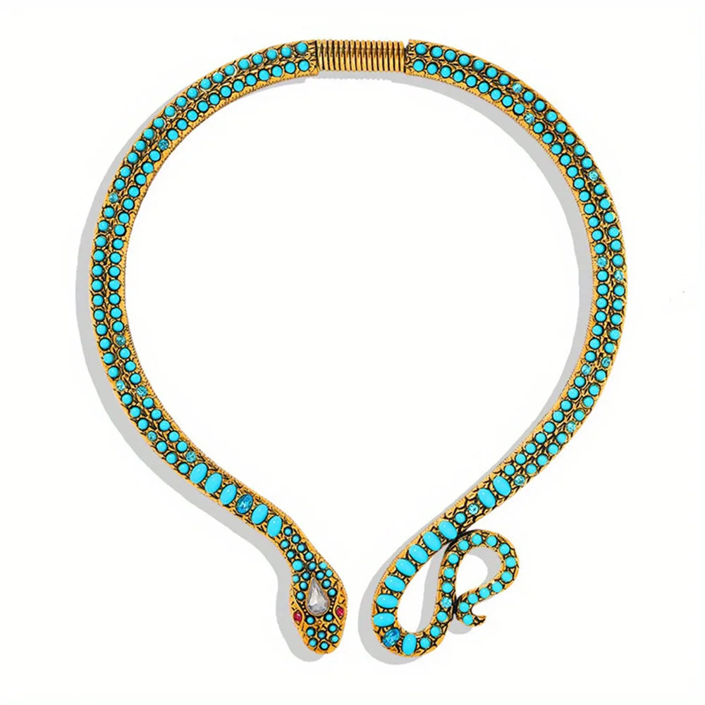 Glam Serpent – Sparkling Snake Choker Necklace