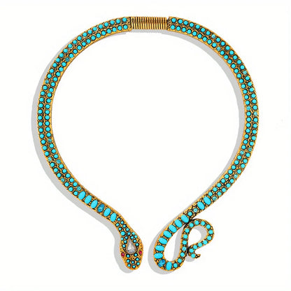 Glam Serpent – Sparkling Snake Choker Necklace