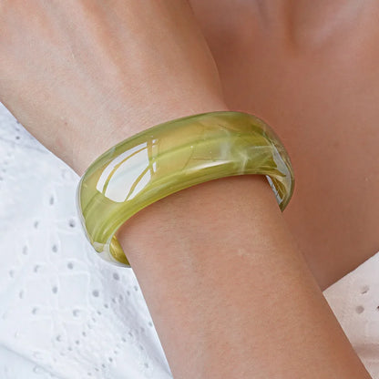 Vintage Acrylic Geometric Cuff Bracelet