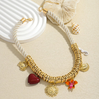 Trendy Ocean Charm Necklace