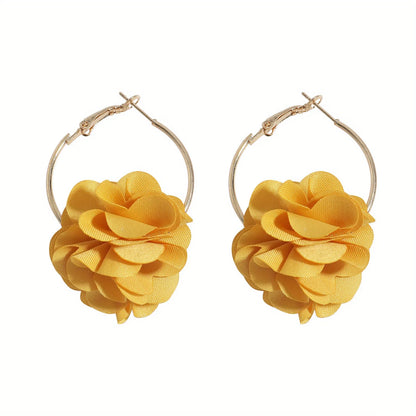 Summer Petal Hoop Earrings
