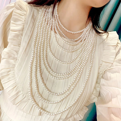 Pearl Elegance – Multi-Layer Beaded Necklace