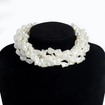 Statement Pearl Button Necklace