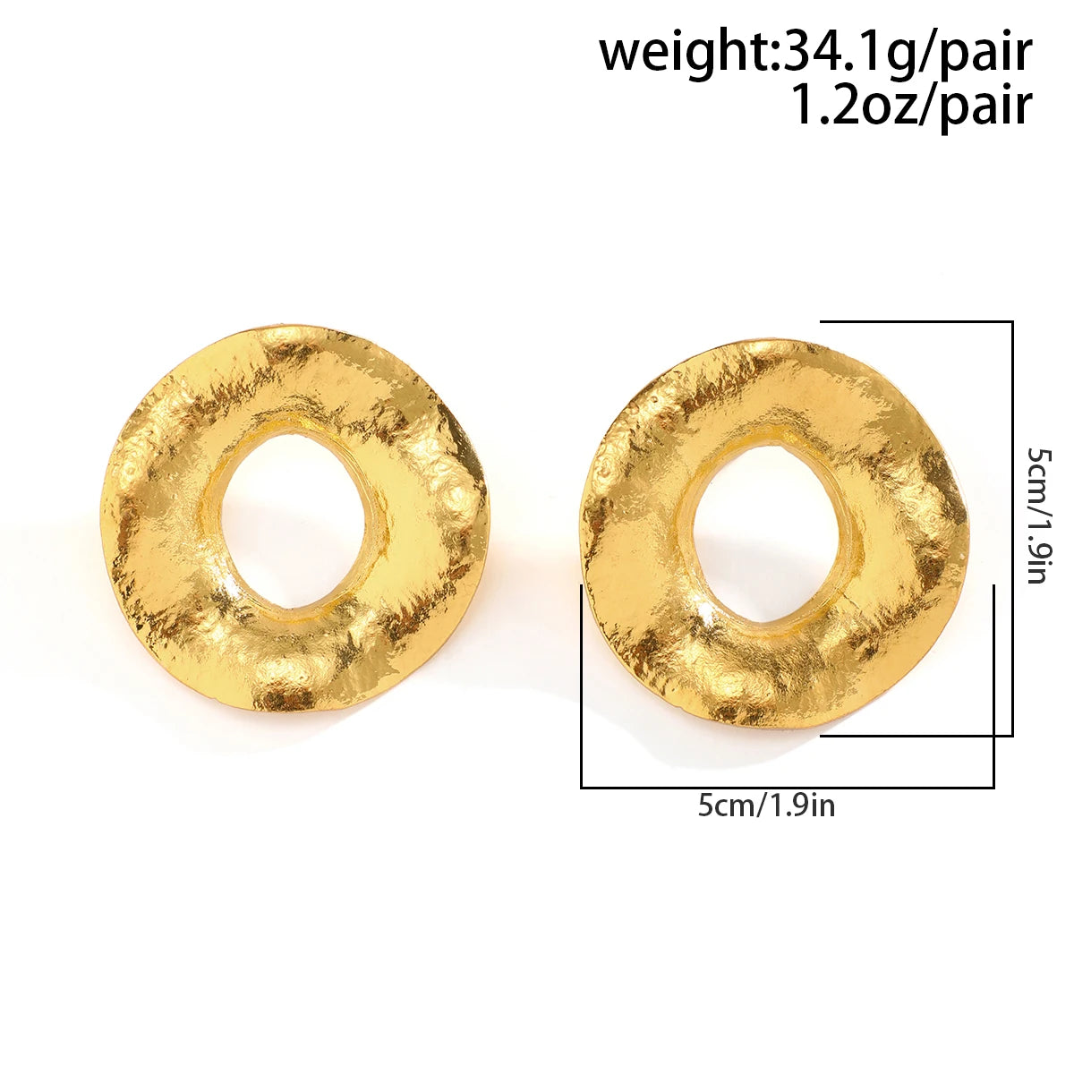 Eclipse Bold – Oversized Geometric Circle Studs