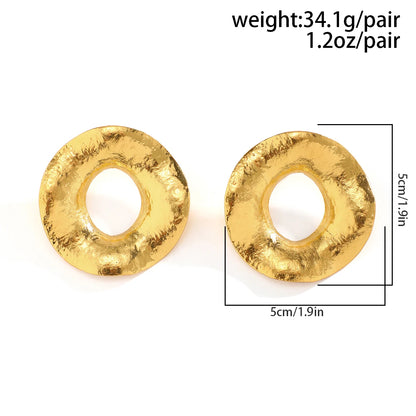 Eclipse Bold – Oversized Geometric Circle Studs