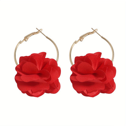 Summer Petal Hoop Earrings