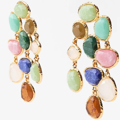 Vintage Resin Geometric Earrings