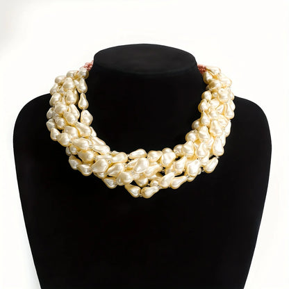 Elegant Handmade Long Pearl Necklace for Women – Multilayer Design
