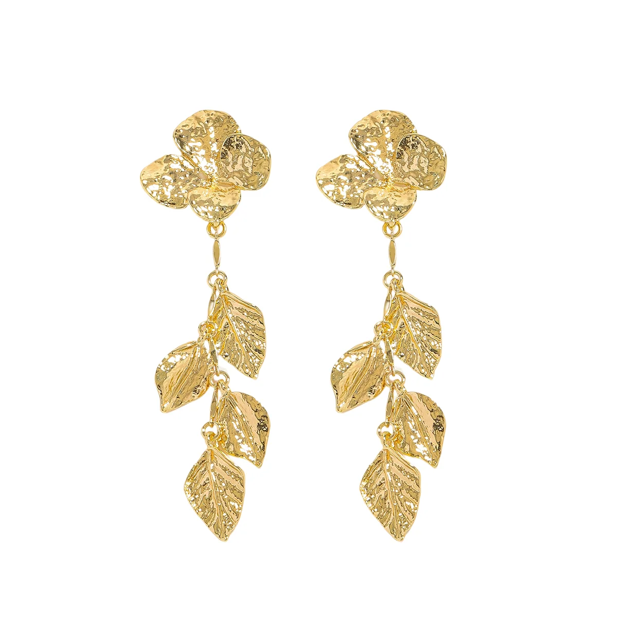 Retro Oval Texture Earrings