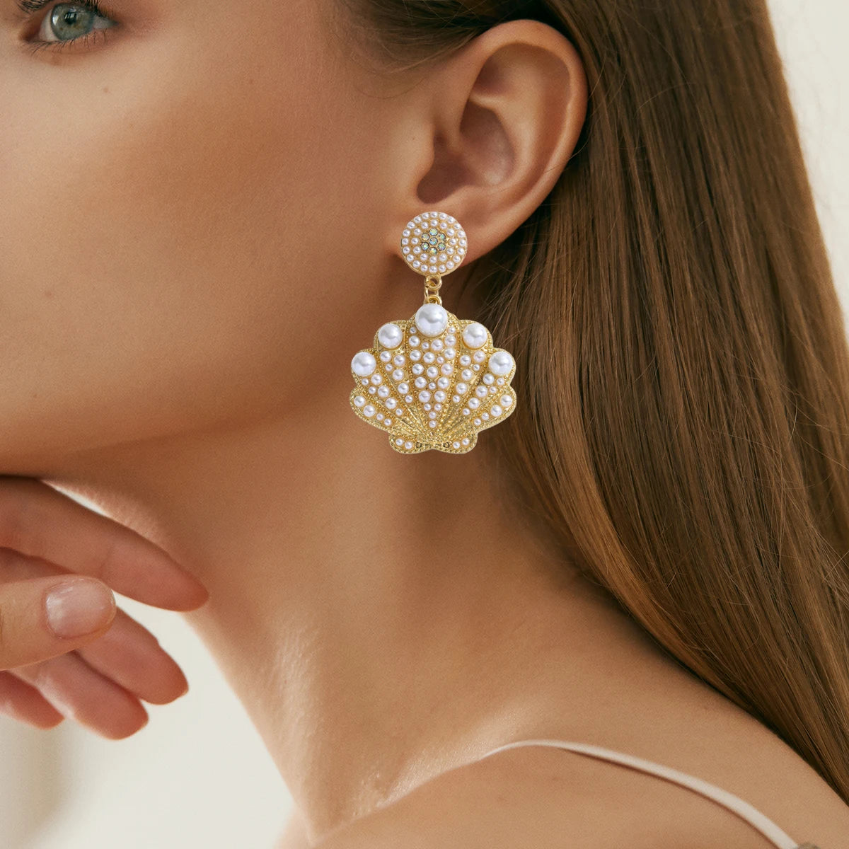 Ocean Sparkle Pearl Earrings