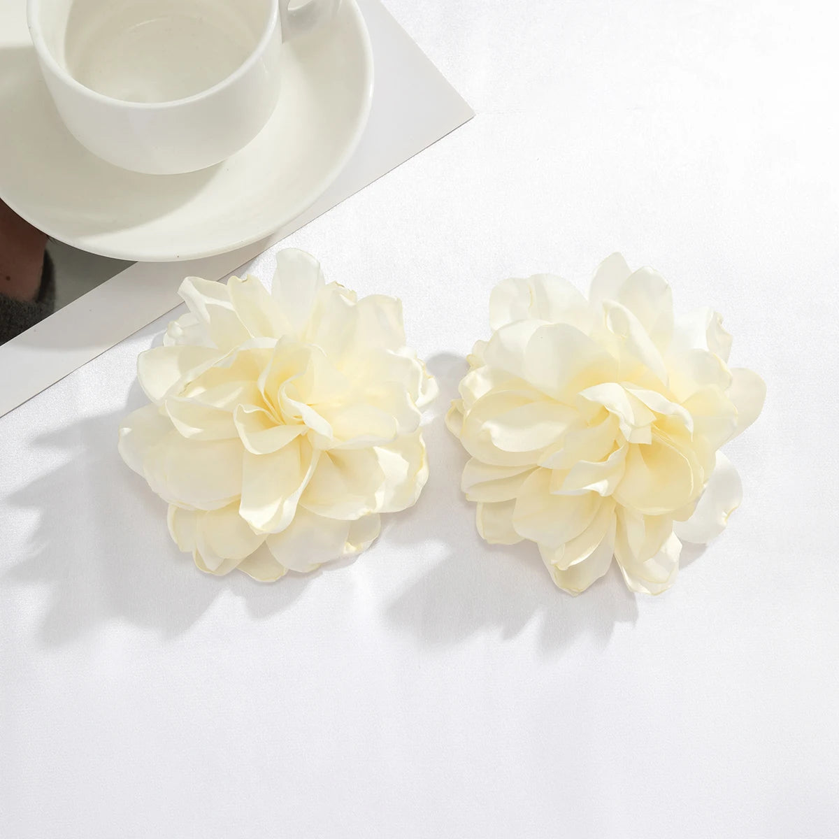 Elegant Big Flower Stud Earrings