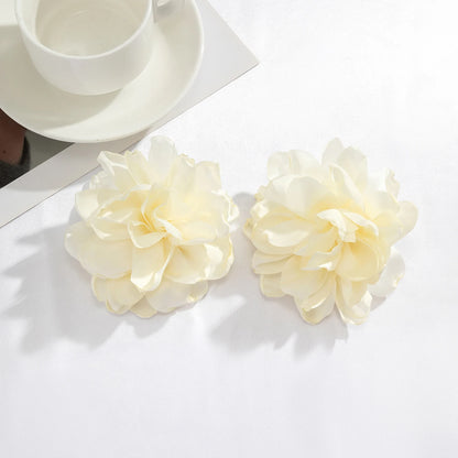 Elegant Big Flower Stud Earrings