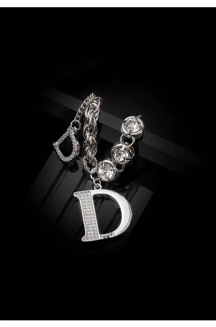 Micro Zircon Letter D Pendant Bracelet