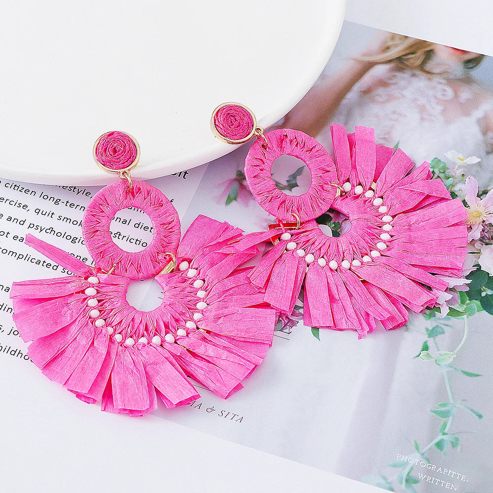 Statement Boho: Exaggerated Tassel Earrings
