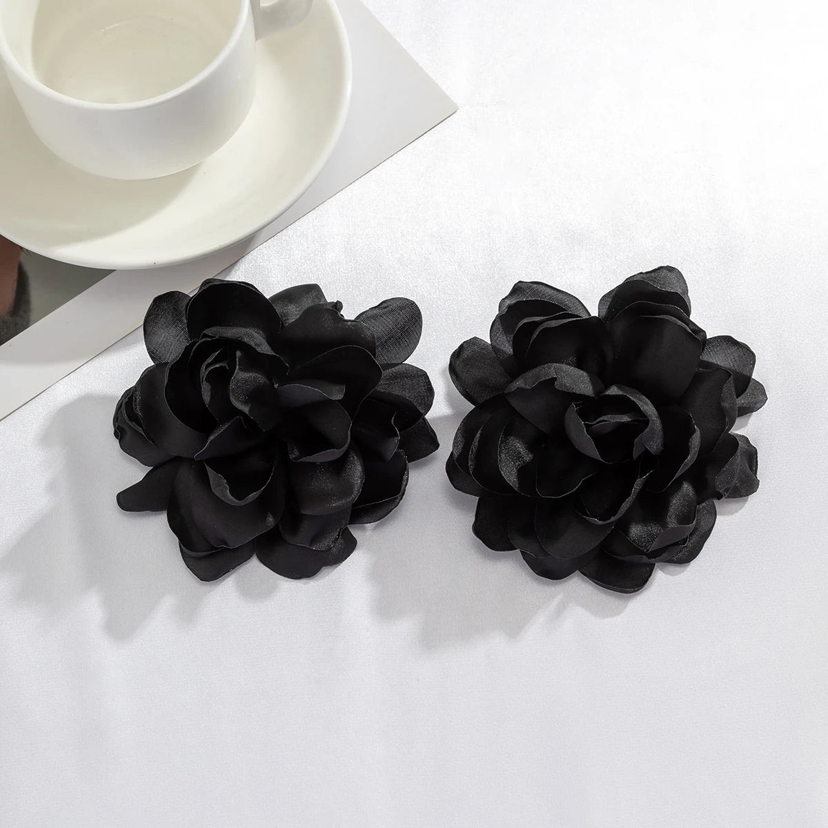 Elegant Big Flower Stud Earrings
