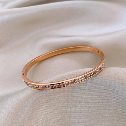 Rose Gold Zirconia Charm Bracelet