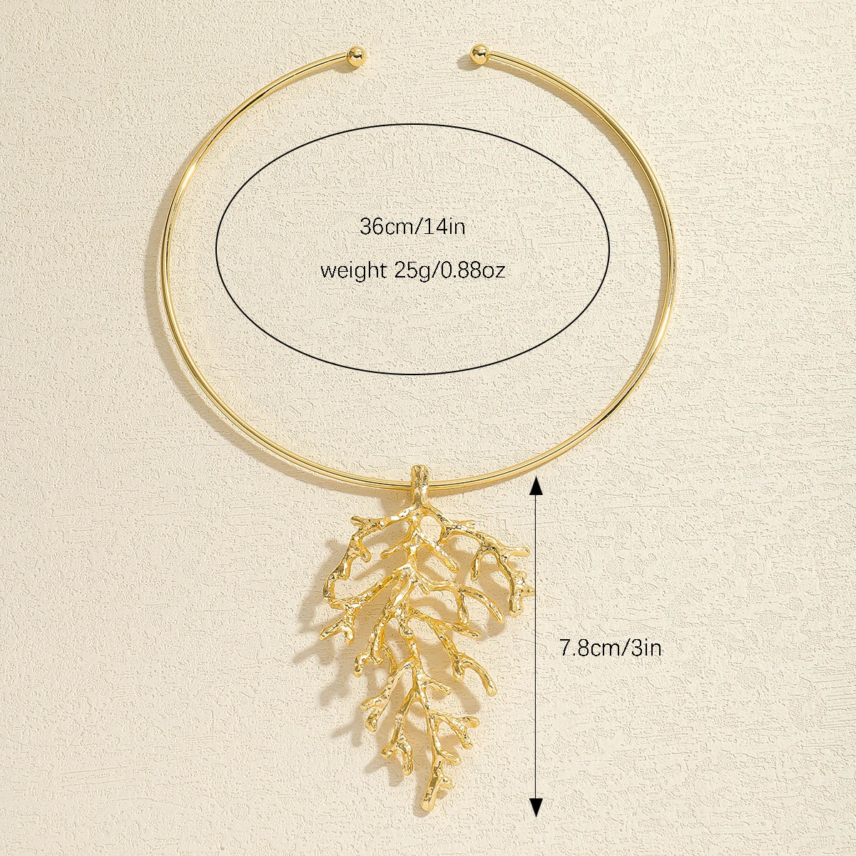 Coral Charm Choker Necklace