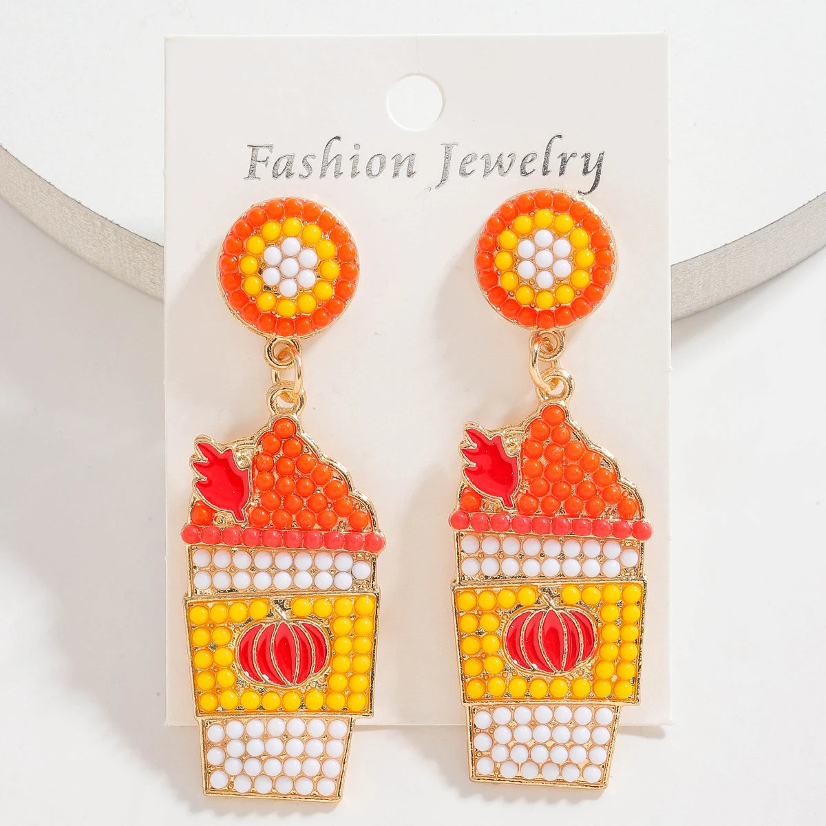 Lemonade Bead Dangle Earrings