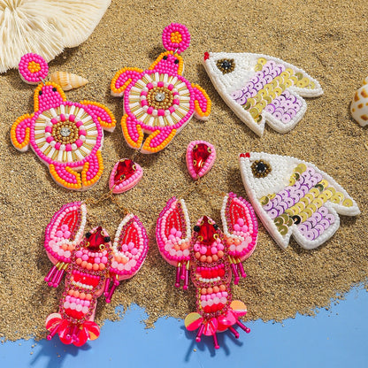 Sea Creature Beaded Dangles