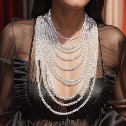 Pearl Elegance – Multi-Layer Beaded Necklace