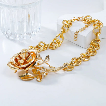 Exaggerated Rose Necklace