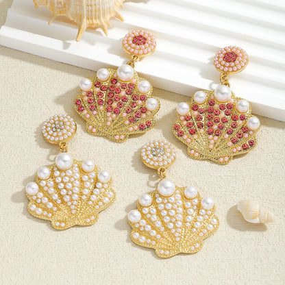 Ocean Sparkle Pearl Earrings