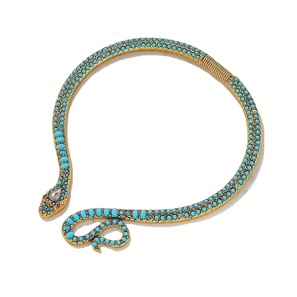 Glam Serpent – Sparkling Snake Choker Necklace