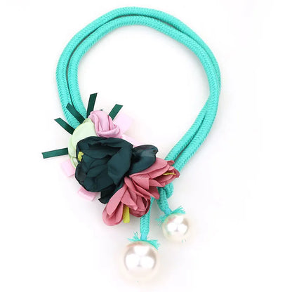 Pearls & Flower Necklace for Women – Boho Wedding & Party Jewelry