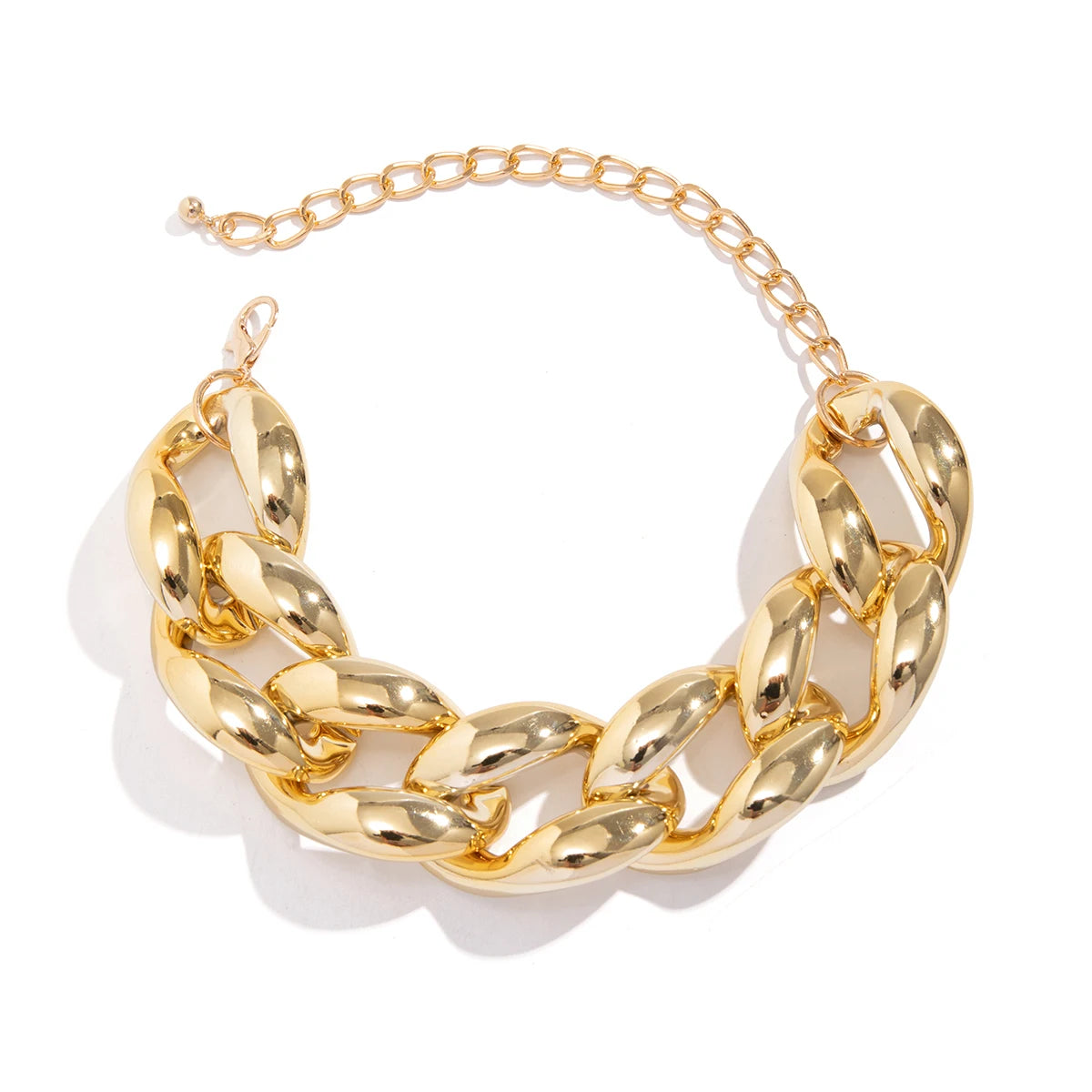 Grunge Edge – Thick Twisted Lock Chain Necklace