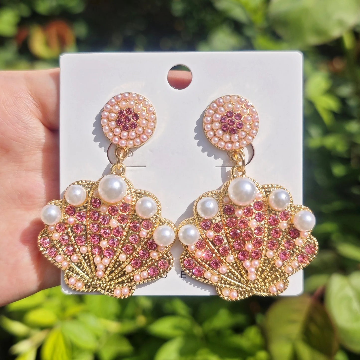 Ocean Sparkle Pearl Earrings