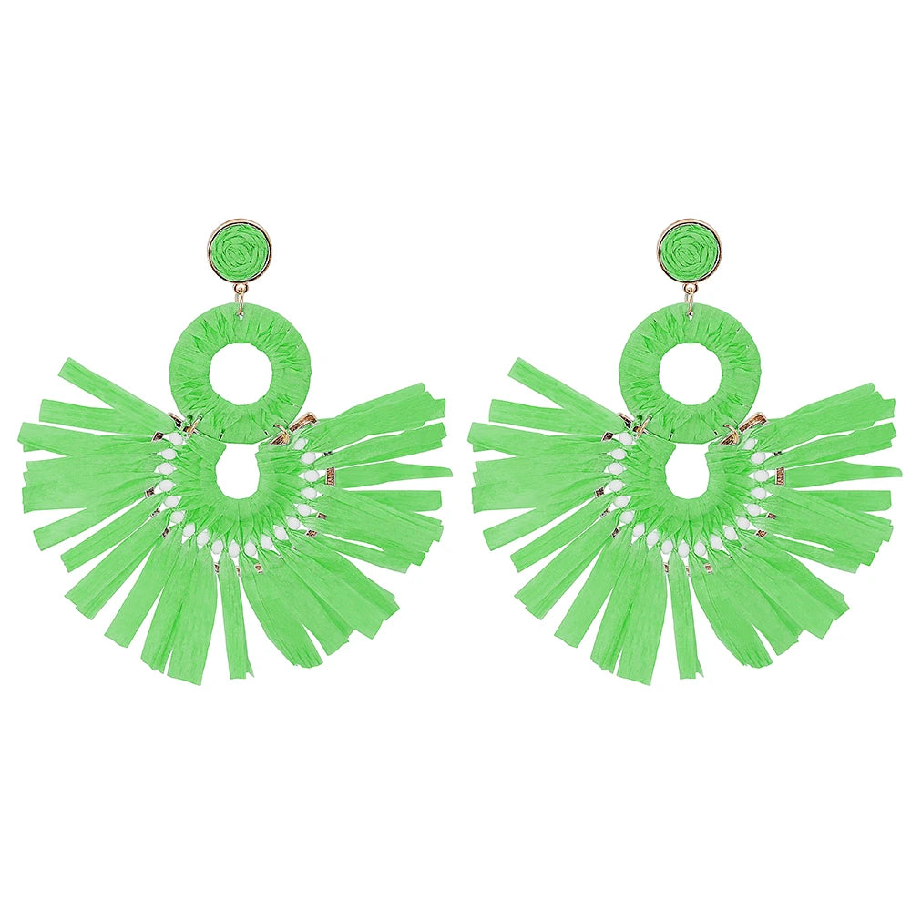 Statement Boho: Exaggerated Tassel Earrings