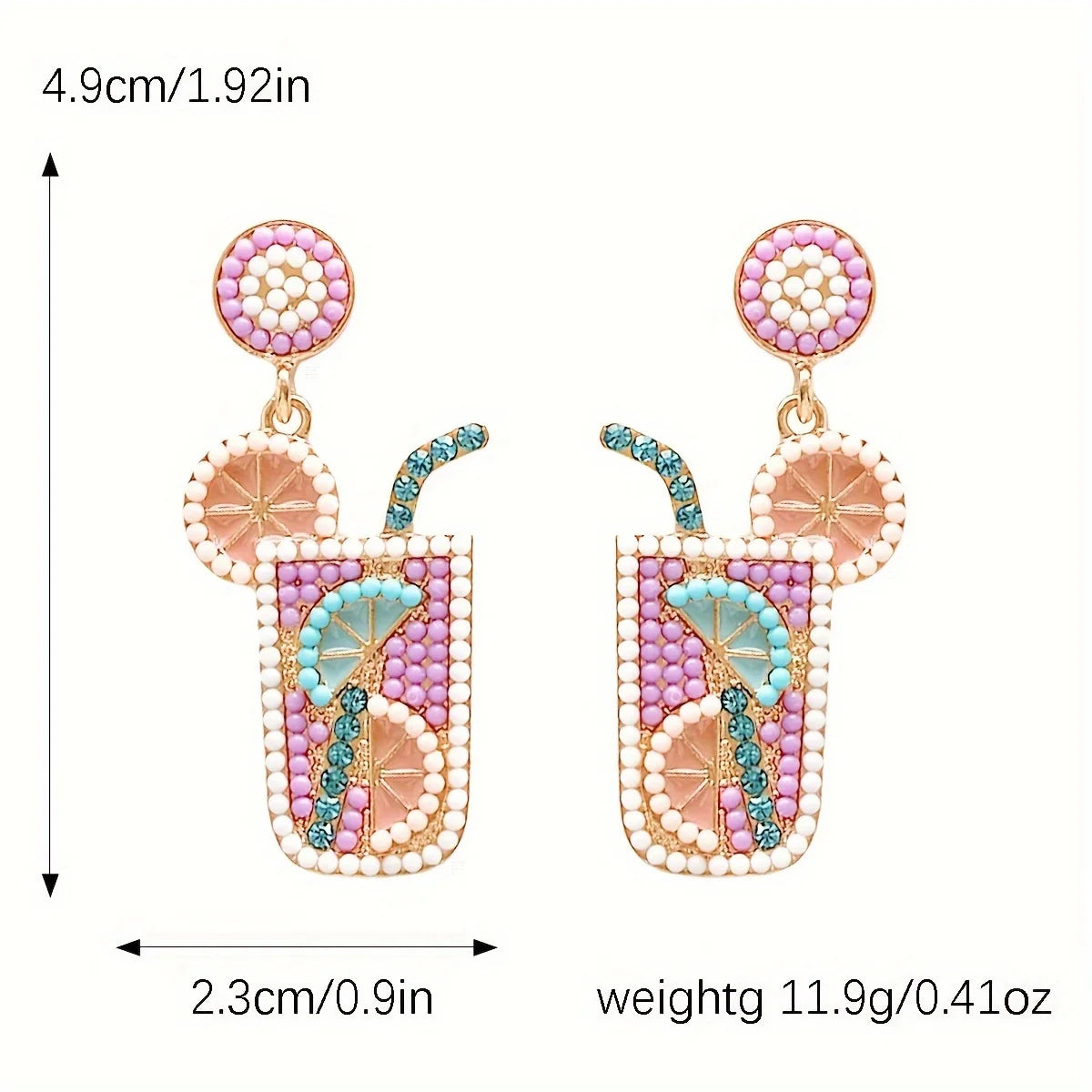 Lemonade Bead Dangle Earrings