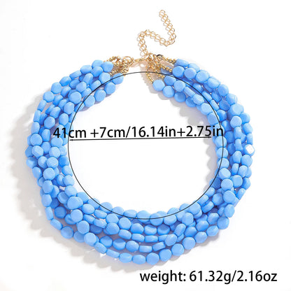 Blue Boho Layers Necklace