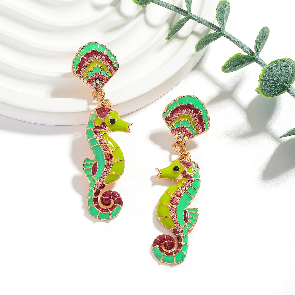 Marine Sparkle Drop Earrings