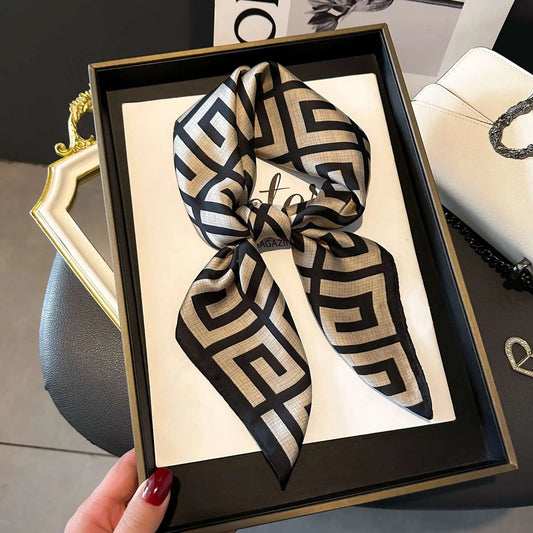 Luxury Satin Silk Square Scarf