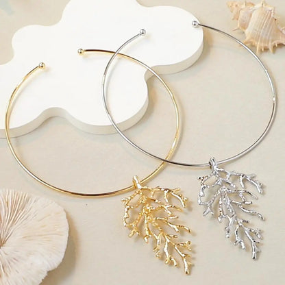 Coral Charm Choker Necklace