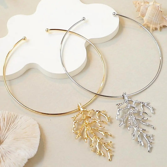 Coral Charm Choker Necklace