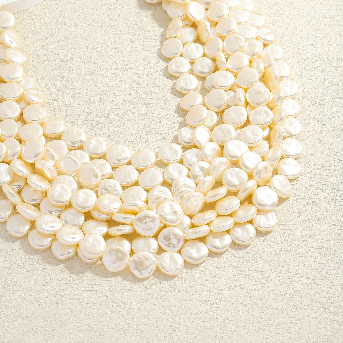 Statement Pearl Button Necklace