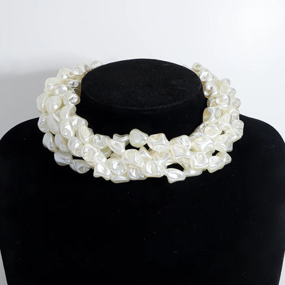 Elegant Handmade Long Pearl Necklace for Women – Multilayer Design