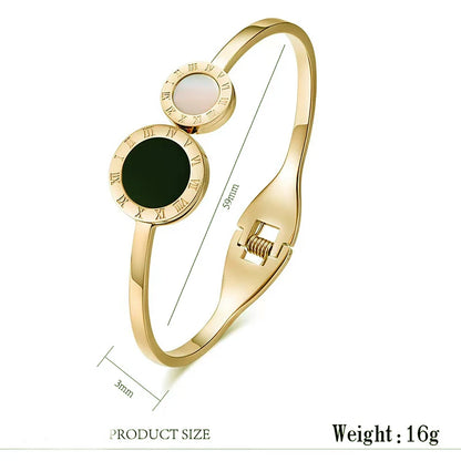 Classic Roman Round Gold Bracelet