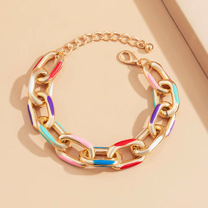 Punk Vibes Colorful Chain Bracelet