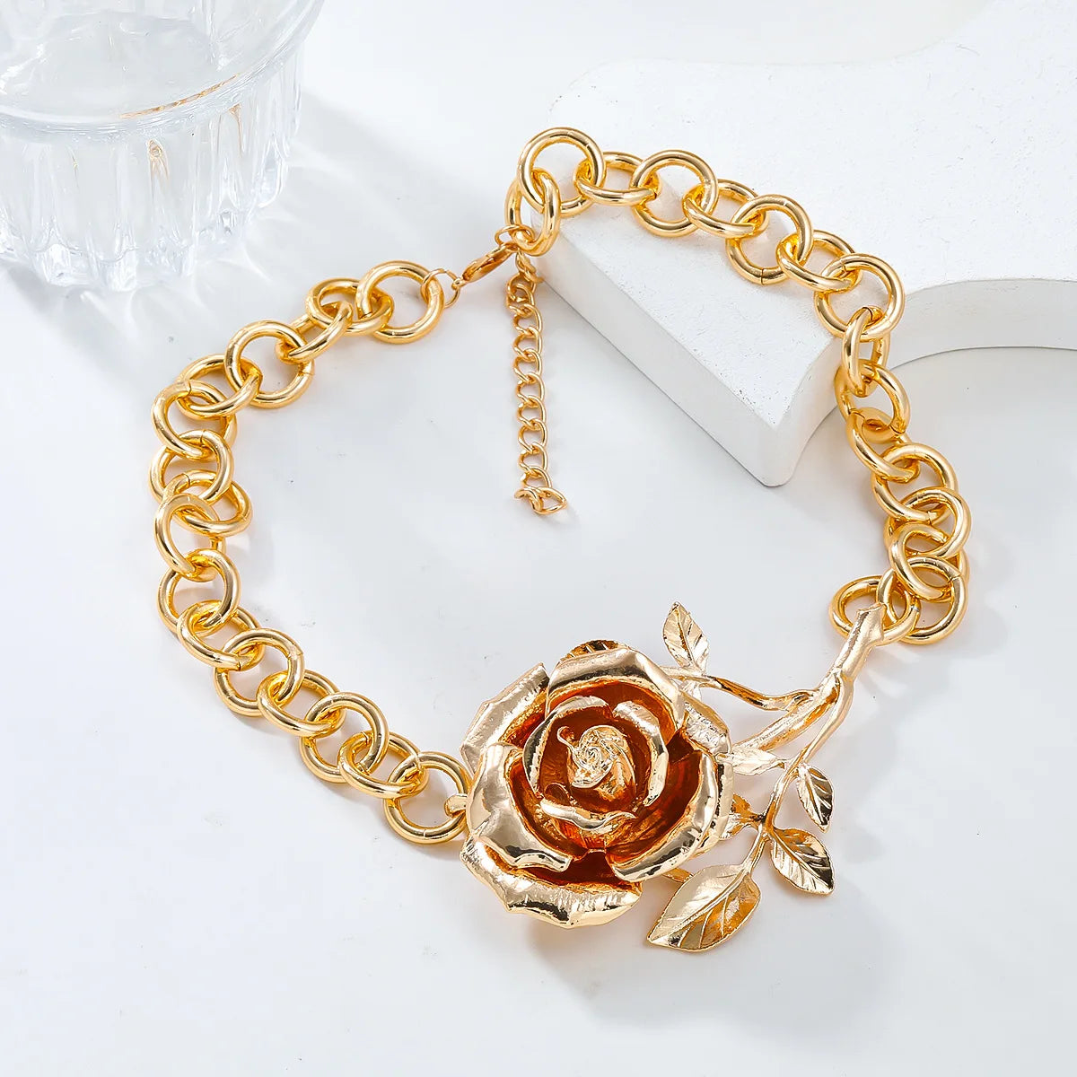 Exaggerated Rose Necklace