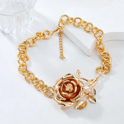 Exaggerated Rose Necklace